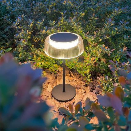 Zuma Line - Soldrevet LED bordlampe dæmpbar og genopladelig LED/2,5W/2000 mAh IP44 sort