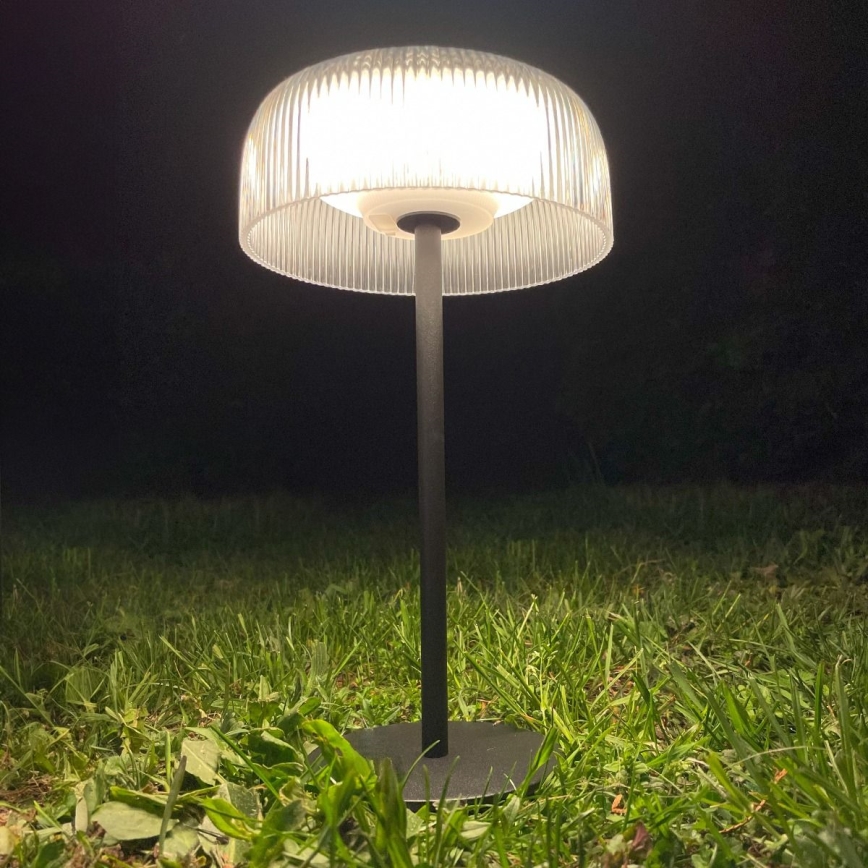 Zuma Line - Soldrevet LED bordlampe dæmpbar og genopladelig LED/2,5W/2000 mAh IP44 sort