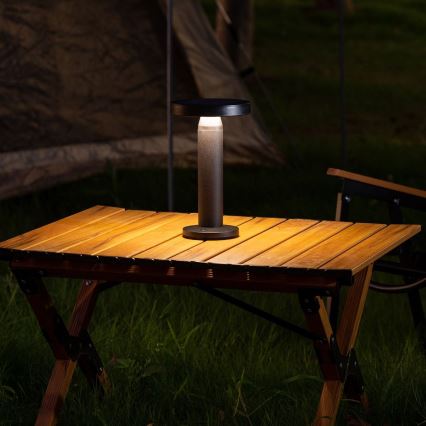 Zuma Line - Soldrevet LED bordlampe dæmpbar og genopladelig LED/2W/2000 mAh IP44 sort