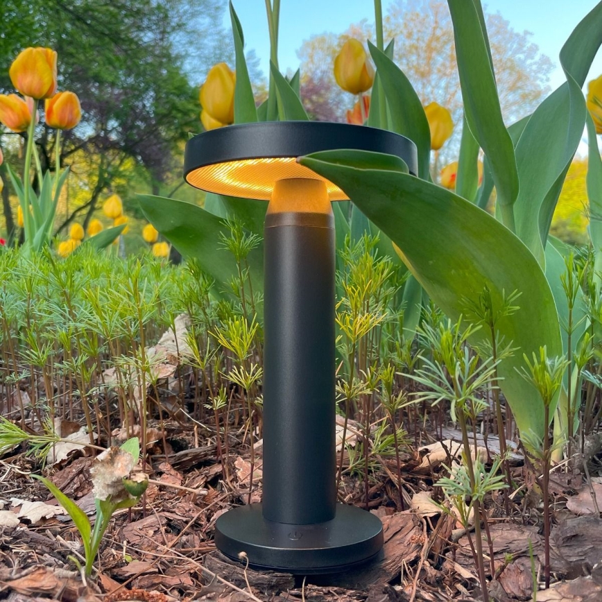 Zuma Line - Soldrevet LED bordlampe dæmpbar og genopladelig LED/2W/2000 mAh IP44 sort
