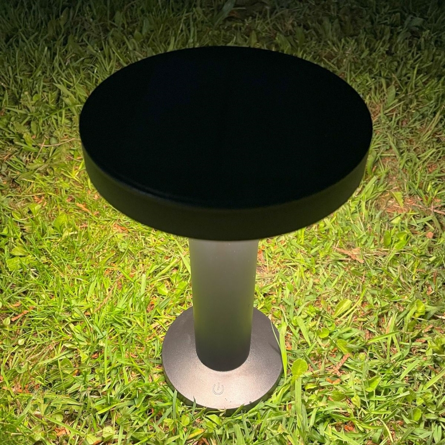Zuma Line - Soldrevet LED bordlampe dæmpbar og genopladelig LED/2W/2000 mAh IP44 sort