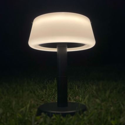 Zuma Line - Soldrevet LED bordlampe dæmpbar og genopladelig LED/2,2W/2000 mAh IP44 sort