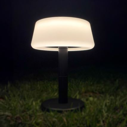 Zuma Line - Soldrevet LED bordlampe dæmpbar og genopladelig LED/2,2W/2000 mAh IP44 sort