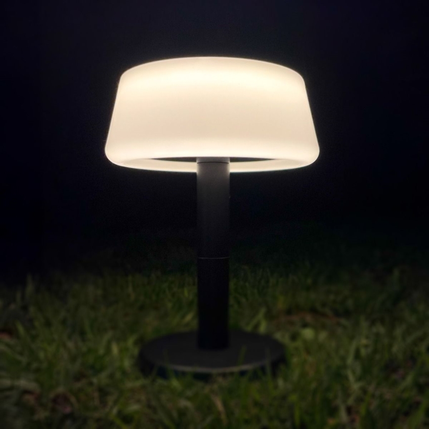 Zuma Line - Soldrevet LED bordlampe dæmpbar og genopladelig LED/2,2W/2000 mAh IP44 sort