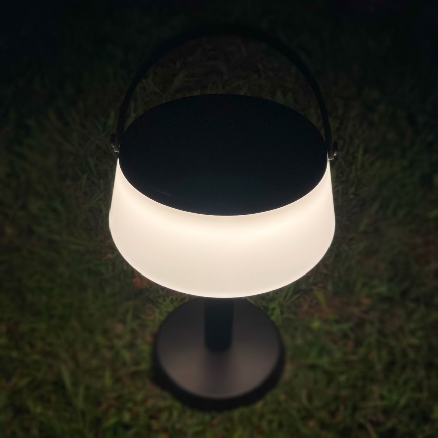 Zuma Line - Soldrevet LED bordlampe dæmpbar og genopladelig LED/2,2W/2000 mAh IP44 sort