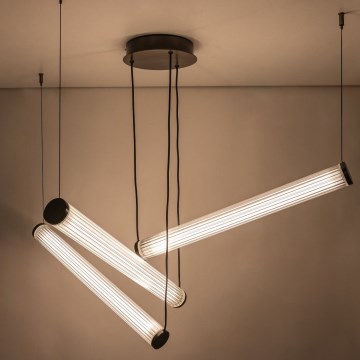 Zuma Line - Dæmpbar LED-pendel med wireophæng LED/64W/230V 2700–6500K sort + fjernbetjening