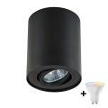 Zuma Line - Dæmpbar LED RGBW-spot 1xGU10/6W/230V sort + fjernbetjening