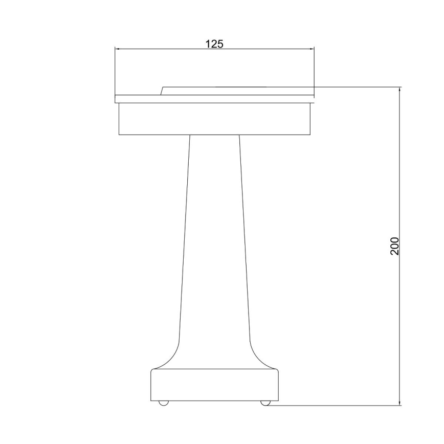 Zuma Line - LED bordlampe dæmpbar og genopladelig LED/2,5W/1200 mAh 3000/4000/6000K guldfarvet