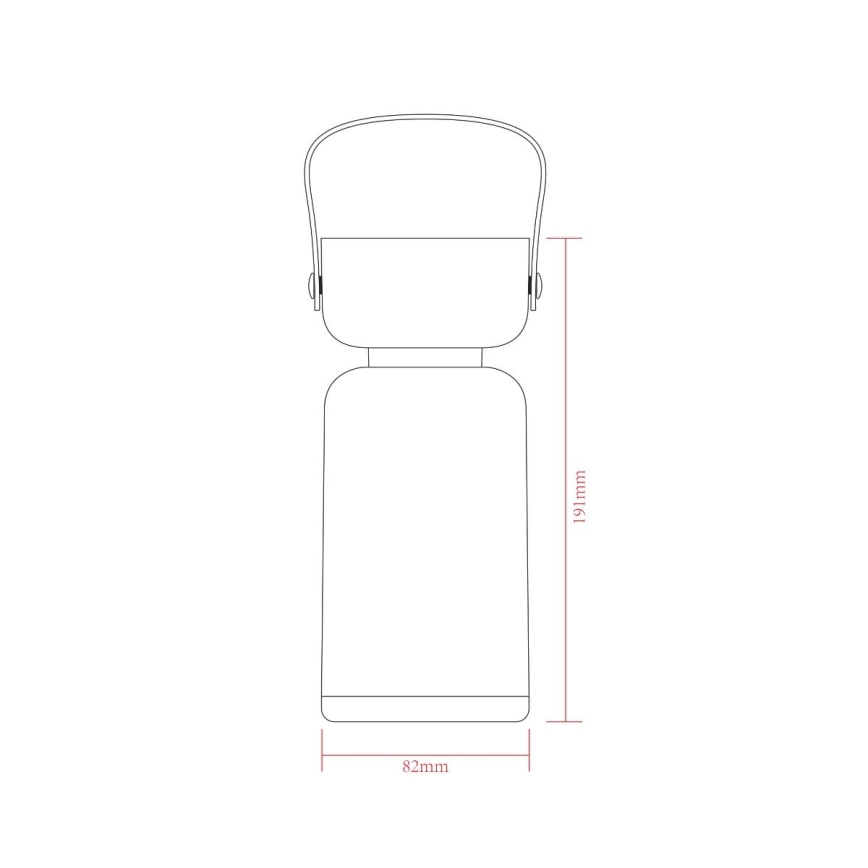 Zuma Line - LED bordlampe dæmpbar og genopladelig LED/3W/1200 mAh 3000/4000/6500K IP44 brun