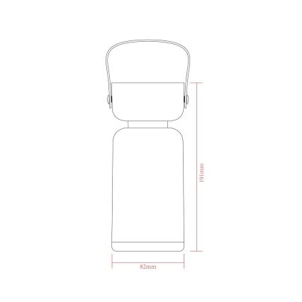 Zuma Line - LED Dæmpbar Genopladelig Bordlampe LED/3W/1200 mAh 3000/4000/6500K IP44 brun
