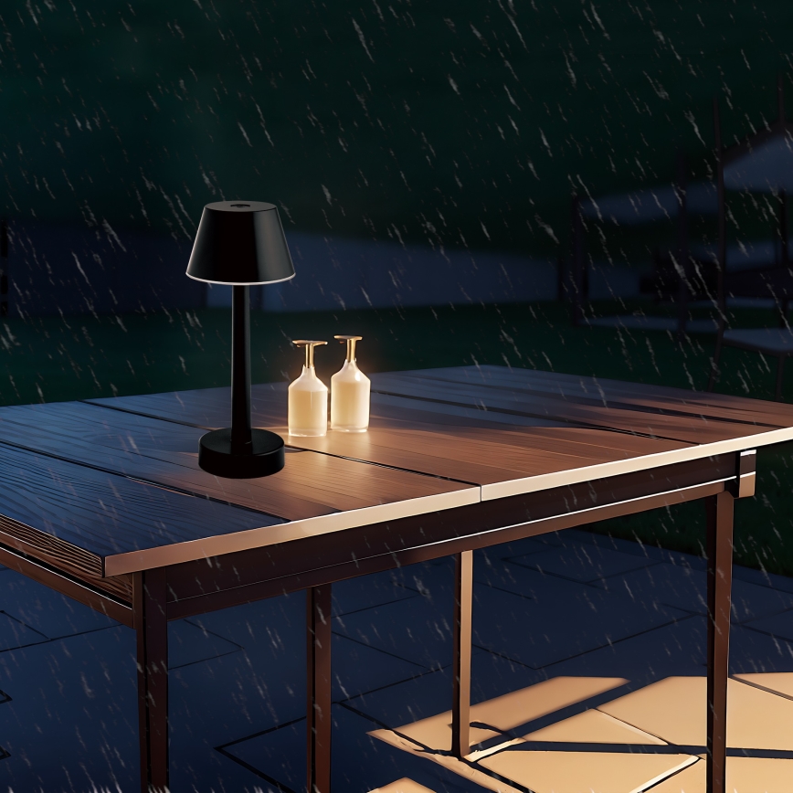 Zuma Line - LED bordlampe m. RGBW-farver dæmpbar og genopladelig LED/0,7W/1300 mAh IP44 sort