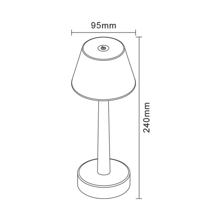 Zuma Line - LED bordlampe m. RGBW-farver dæmpbar og genopladelig LED/0,7W/1300 mAh IP44 sort