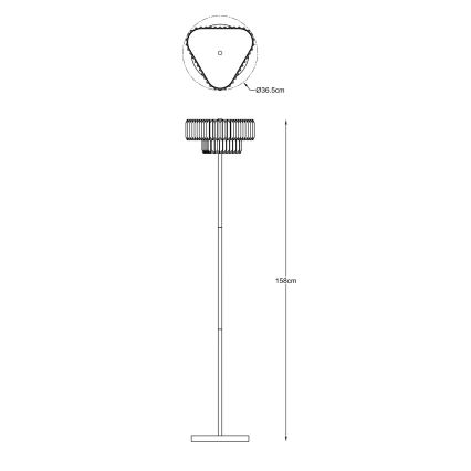 Zuma Line - Gylden gulvlampe 3xG9/33W/230V