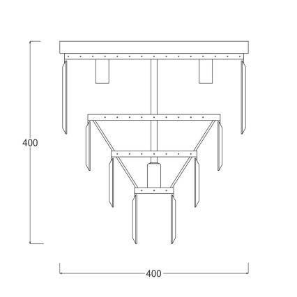 Zuma Line -GLD - Loftlampe i krystal 5xE14/40W/230V