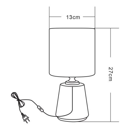 Zuma Line - Bordlampe 1xE14/40W/230V sort/guldfarvet/marmordekor