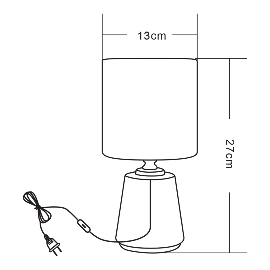 Zuma Line - Bordlampe 1xE14/40W/230V sort/guldfarvet/marmordekor