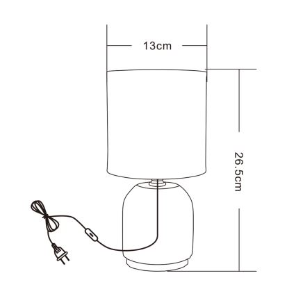 Zuma Line - Bordlampe 1xE14/40W/230V grå/guldfarvet