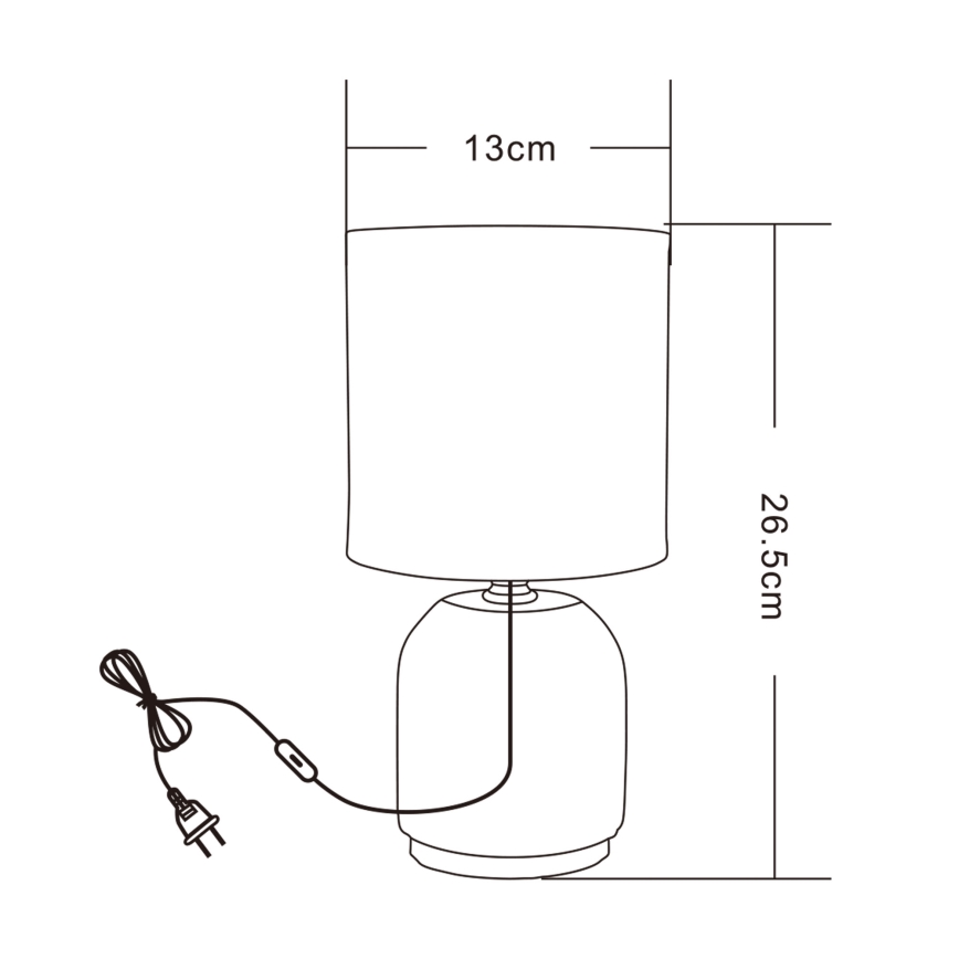 Zuma Line - Bordlampe 1xE14/40W/230V grå/guldfarvet