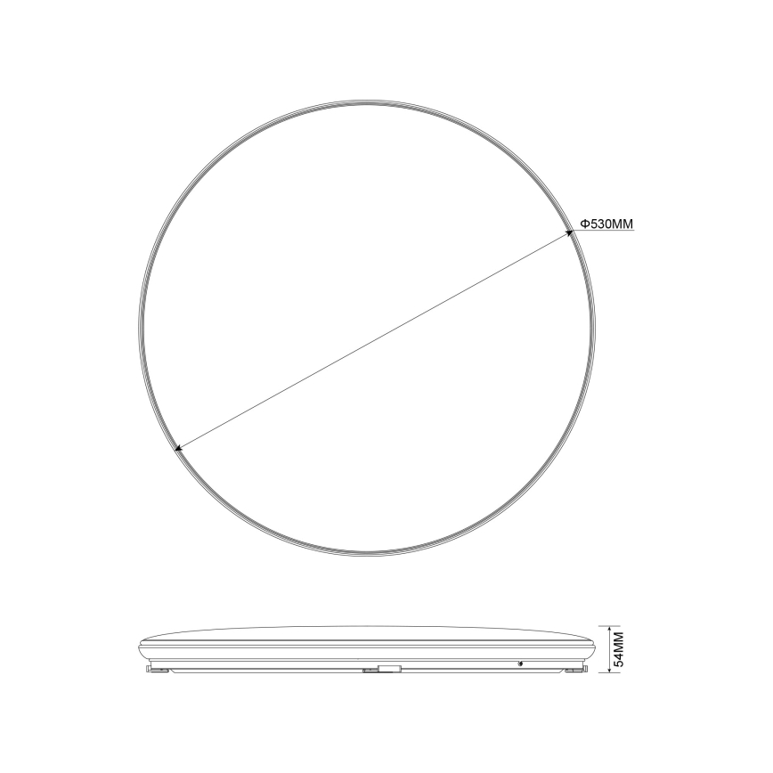 Zuma Line - LED loftlampe dæmpbar LED/48W/230V diameter 53 cm skinnende krom