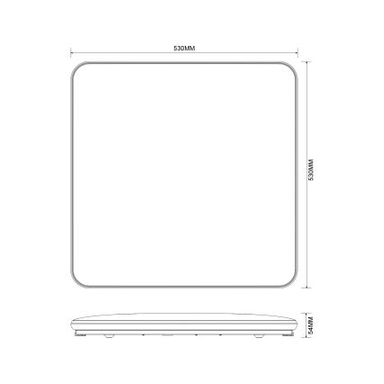 Zuma Line - LED loftlampe dæmpbar LED/48W/230V 53x53 cm skinnende krom