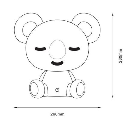 Zuma Line - LED Dæmpbar children's touch-funktion bordlampe LED/3W/230V koala lyserød