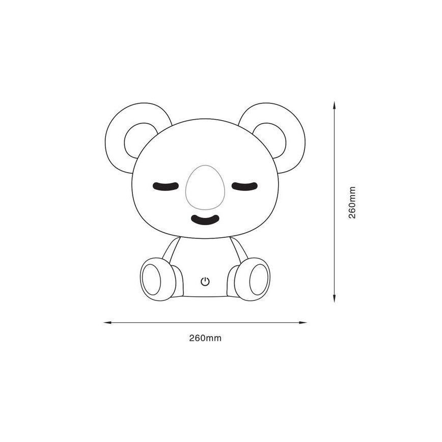 Zuma Line - LED Dæmpbar children's touch-funktion bordlampe LED/3W/230V koala lyserød