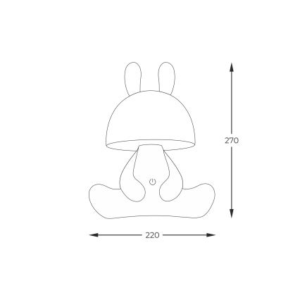 Zuma Line - LED Dæmpbar children's touch-funktion bordlampe LED/3W/230V hare hvid