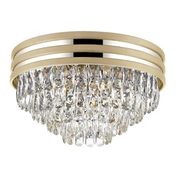 Zuma Line - Krystalkrone loftlampe 5xE14/40W/230V guld