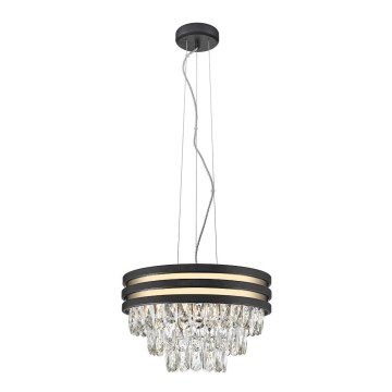 Zuma Line - Krystallysekrone på ledning 4xE14/40W/230V sort