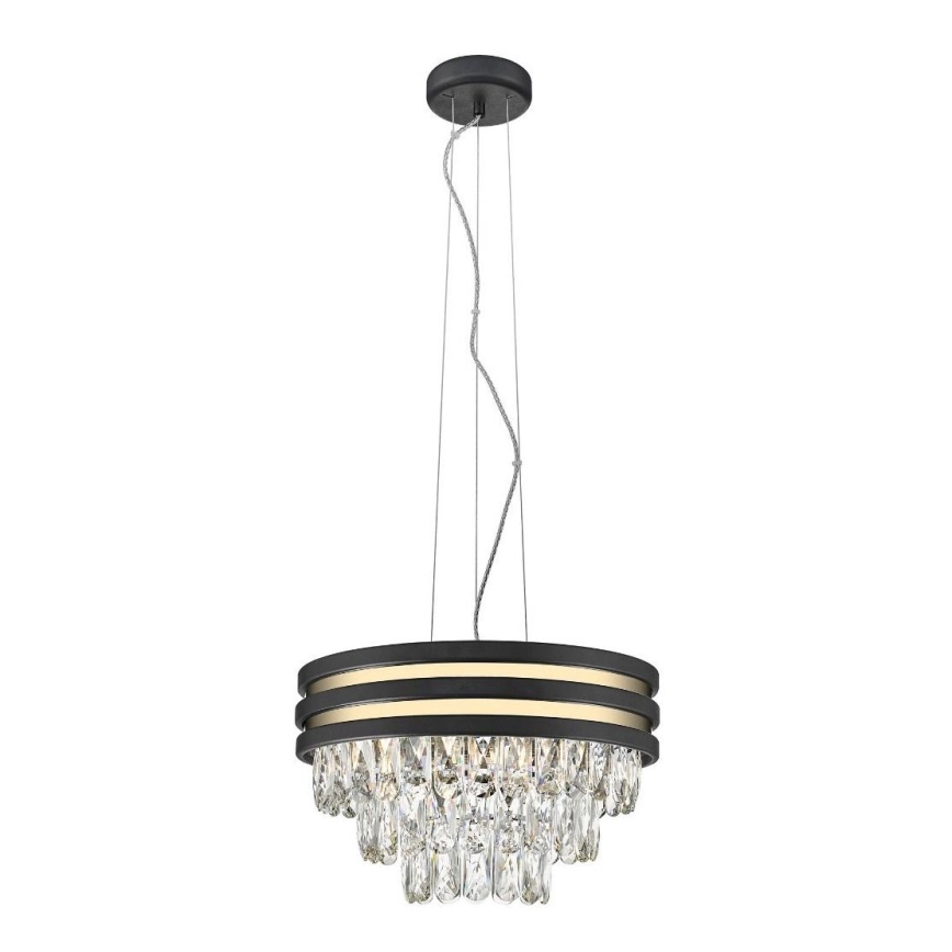 Zuma Line - Krystallysekrone på ledning 4xE14/40W/230V sort