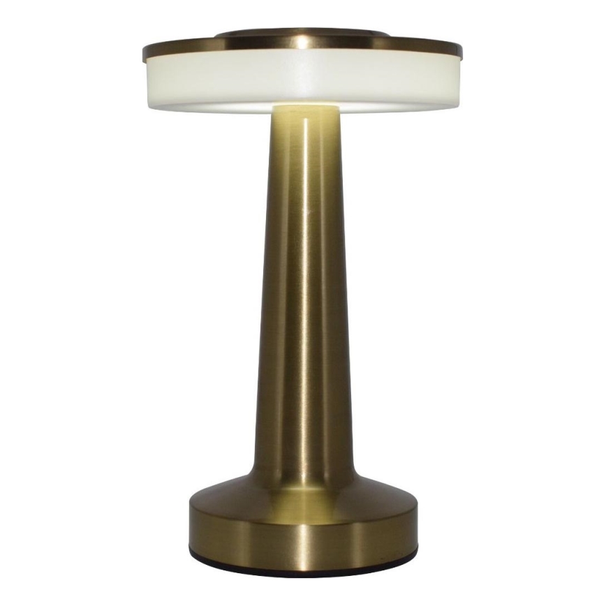 Zuma Line - LED bordlampe dæmpbar og genopladelig LED/2,5W/1200 mAh 3000/4000/6000K guldfarvet