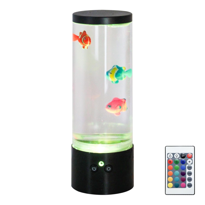 Zuma Line - LED bordlampe m. RGB-farver dæmpbar LED/1W/5V/3xAA + fjernbetjening