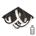 Zuma Line - LED dæmpbar krystal loftlampe LED/23,5W/230V 2700-6000K sort + fjernbetjening