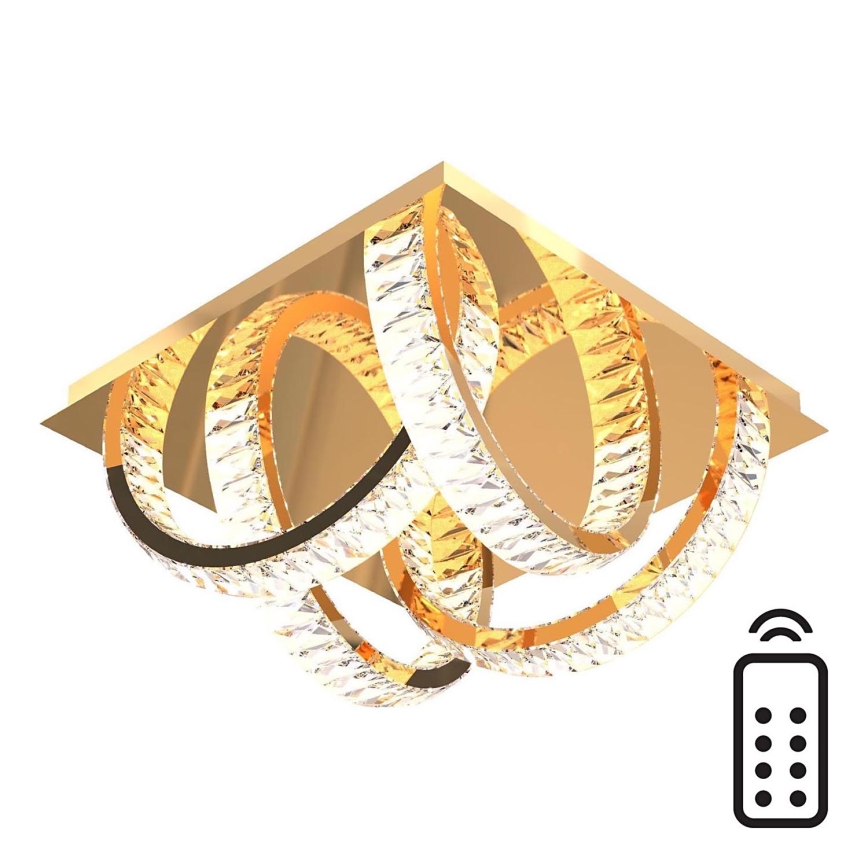 Zuma Line - LED Loftlampe i krystal dæmpbar LED/23,5W/230V 2700-6000K guldfarvet + fjernbetjening