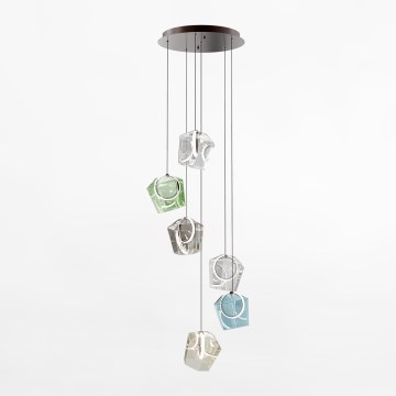 Zuma Line - LED pendel 6xLED/6W/230V sort/farverig
