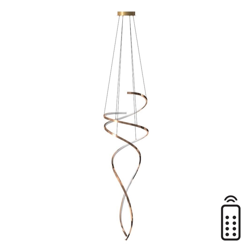 Zuma Line - LED pendel dæmpbar LED/68W/230V 3000/4000/6000K Rosenguld + fjernbetjening