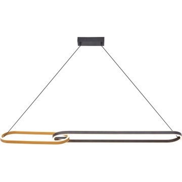 Zuma Line - LED-pendel med wireophæng, 2x LED/40 W/230 V, sort/guld