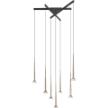Zuma Line - LED-pendel med wireophæng 7xLED/6W/230V sort/guld