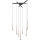 Zuma Line - LED-pendel med wireophæng 7xLED/6W/230V sort/guld