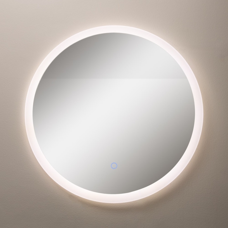 Zuma Line - LED vægspejl til badeværelse m. lys LED/24W/230V 3000/4000/6000K diam. 60 cm IP44 hvid