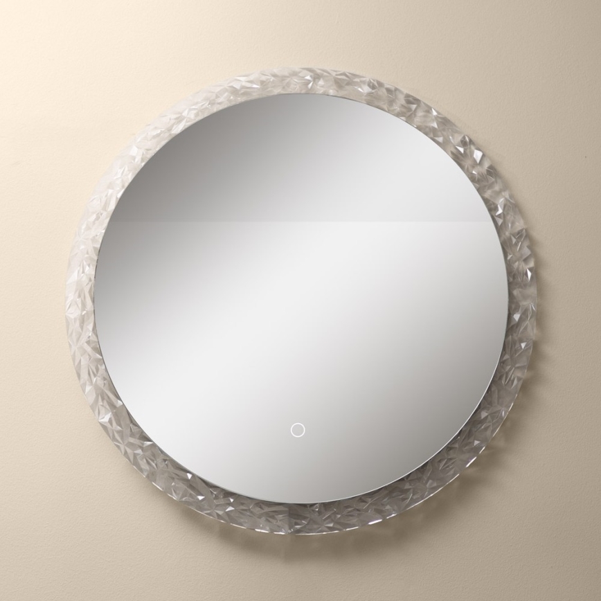Zuma Line - LED vægspejl til badeværelse m. lys LED/24W/230V 3000/4000/6000K diameter 60 cm IP44 skinnende krom
