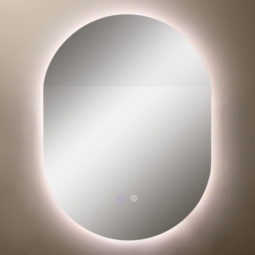 Zuma Line - LED vægspejl til badeværelse m. lys og varme LED/24W/230V 3000/4000/6000K 70x50 cm IP44