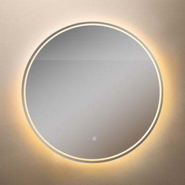 Zuma Line - LED vægspejl til badeværelse m. lys og varme LED/24W/230V 3000/4000/6000K diameter 80 cm IP44