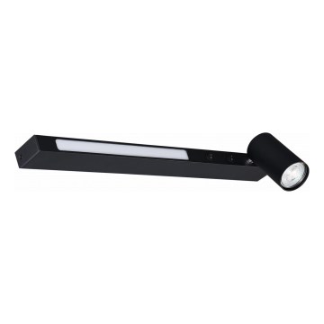Zuma Line - LED vægspot 1xGU10/5W/230V + LED/8W sort