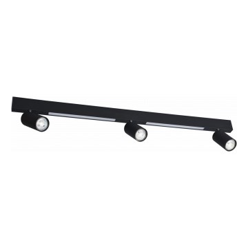 Zuma Line - LED vægspot 3xGU10/5W/230V + 2xLED/8W sort