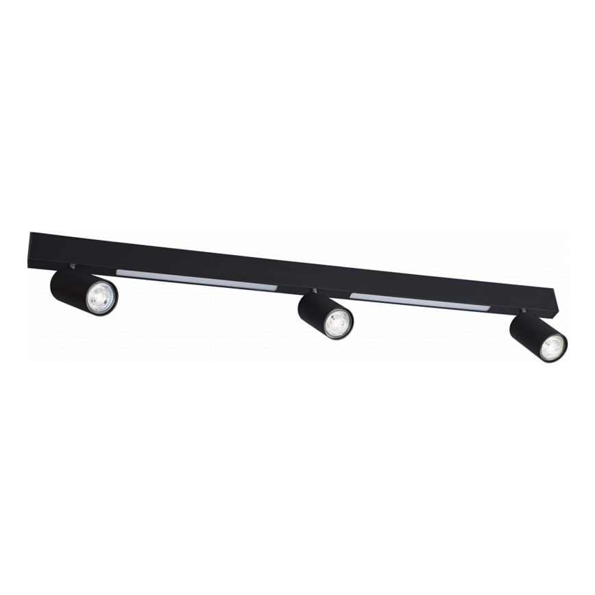 Zuma Line - LED vægspot 3xGU10/5W/230V + 2xLED/8W sort
