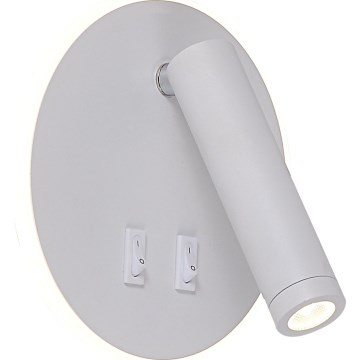 Zuma Line - LED vægspot LED/5,5W/230V 4000K + LED/2,5W 3000K hvid