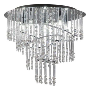 Zuma Line - Loftlampe 6xG9/25W/230V Ø 45 cm blank krom/klart glas