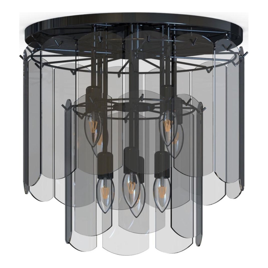 Zuma Line - Loftlampe 8xE14/40W/230V sort
