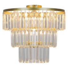 Zuma Line - Loftlampe i krystal 4xE14/40W/230V guldfarvet